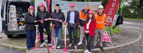 Alle Beteiligten beim Spatenstich in Sulz am Neckar